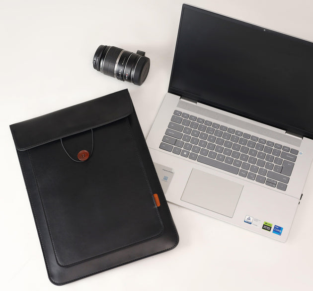 Modern Faux Leather Laptop Sleeve