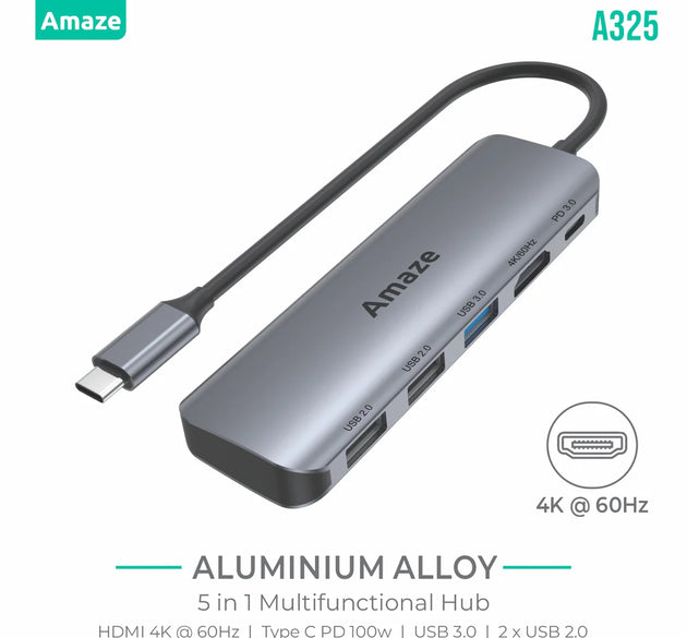 Amaze Alloy series 8 in 1 Multiport Hub - A328