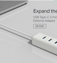 TP-LINK USB TYPE C TO 3 PORT & ETHERNET ADAPTER Techware Solutions