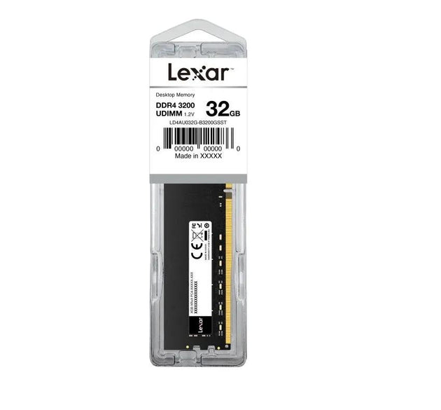 Lexar 32GB DDR4 PC4 Desktop RAM – High-Speed Memory Upgrade